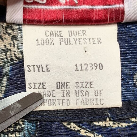 Vintage 90s Kaftan Maxi Dress Navy Blue Dark Floral Rose Houndstooth Satin OS - Picture 8 of 9